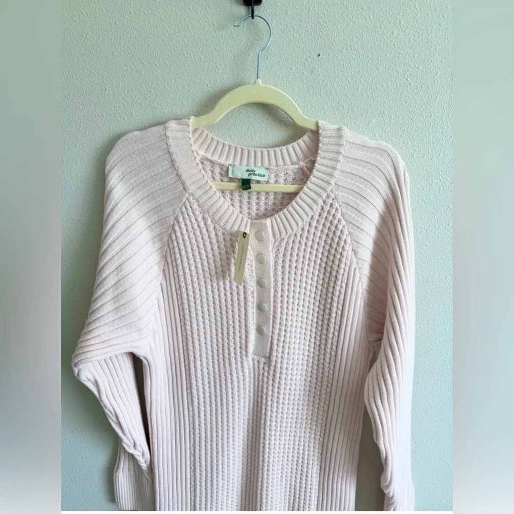 NWT! Anthropologie Daily Practice Twofer Waffle-Knit Mini Dress - Large 🪑
